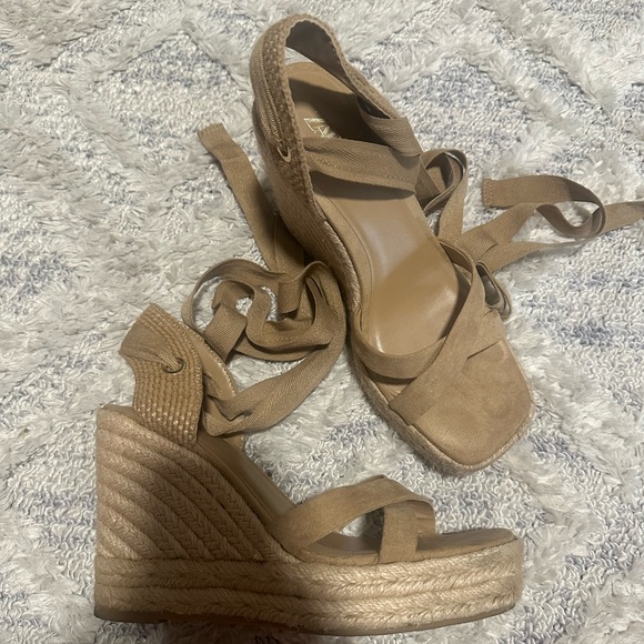 Lace Up Wedge Sandals - Picture 3 of 3